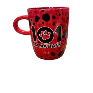 Disney 101 Dalmatians Red Print Puppy Mug 12oz